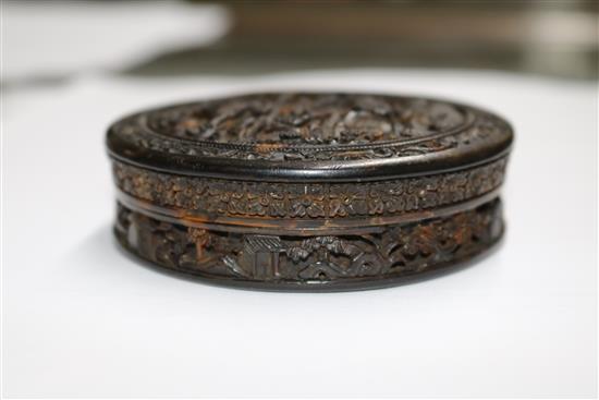 A 19th century Chinese tortoiseshell snuff box